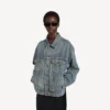 Kick-denimjas voor dames in vuil vintageblauw