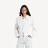 Klassiek boxy-jasje ‘Wings’ voor dames in wit