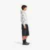 Klassieke herenhoodie met rits en capuchon in wit