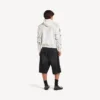 Klassieke herenhoodie met rits en capuchon in wit