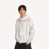 Klassieke herenhoodie met rits en capuchon in wit