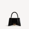 Kleine Hourglass-handtas voor dames in zwart