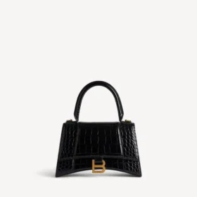 Kleine Hourglass-handtas voor dames in zwart