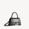 Kleine Hourglass-handtas voor dames in zwart