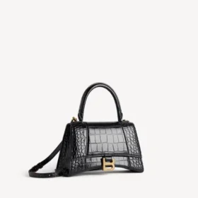 Kleine Hourglass-handtas voor dames in zwart
