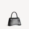 Kleine Hourglass-handtas voor dames in zwart