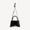 Kleine Hourglass-handtas voor dames in zwart