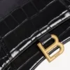 Kleine Hourglass-handtas voor dames in zwart