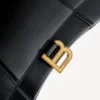 Kleine Hourglass-handtas voor dames in zwart