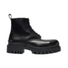 Kleine Martin Mid-laarzen met vetersluiting van rundleer “Zwart” 589338WA9601000
