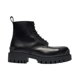 Kleine Martin Mid-laarzen met vetersluiting van rundleer “Zwart” 589338WA9601000