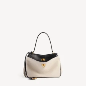 Kleine Rodeo-handtas voor dames in beige/zwart