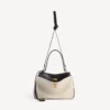 Kleine Rodeo-handtas voor dames in beige/zwart