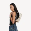 Kleine Rodeo-handtas voor dames in beige/zwart