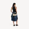 Kleine Rodeo-handtas voor dames in beige/zwart