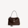 Kleine Rodeo-handtas voor dames in licht espresso
