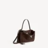 Kleine Rodeo-handtas voor dames in licht espresso