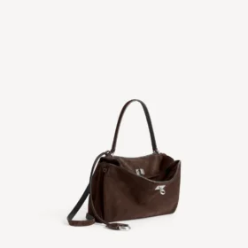 Kleine Rodeo-handtas voor dames in licht espresso
