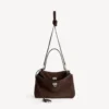 Kleine Rodeo-handtas voor dames in licht espresso