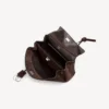Kleine Rodeo-handtas voor dames in licht espresso