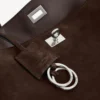 Kleine Rodeo-handtas voor dames in licht espresso