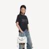 Kleine Rodeo-handtas voor dames in optisch wit