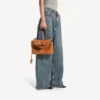 Kleine Rodeo-handtas voor dames in tan cowboy