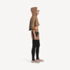 Kort model techwear-jas voor dames in camel