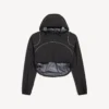 Kort model techwear-jas voor dames in zwart