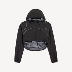 Kort model techwear-jas voor dames in zwart