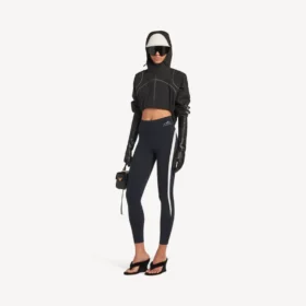 Kort model techwear-jas voor dames in zwart