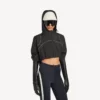Kort model techwear-jas voor dames in zwart