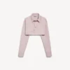 Kort shirt voor dames in oudroze