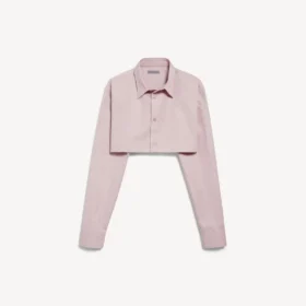 Kort shirt voor dames in oudroze