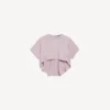 Korte top met sleep voor dames in oudroze