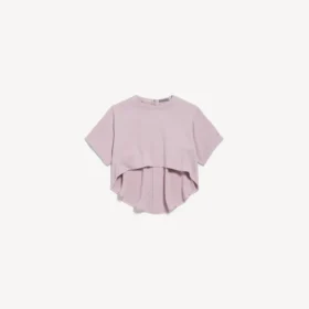 Korte top met sleep voor dames in oudroze