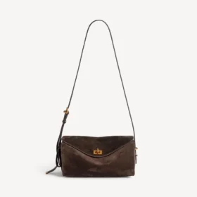 Le 7 schoudertas voor dames, medium, in moka