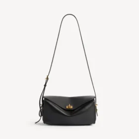 Le 7 schoudertas voor dames, medium, in zwart