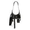 Le Cagole Collector XS-schoudertas met strass-steentjes “Zwart” 6713092AASO1000