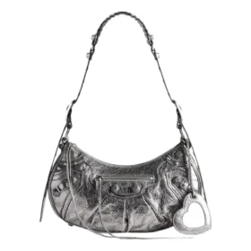 Le Cagole kleine schoudertas gemetalliseerd “Silver” 6713070GT3Y8103