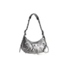 Le Cagole kleine schoudertas gemetalliseerd “Silver” 6713070GT3Y8103