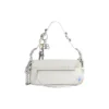 Le Cagole kleine schoudertas met used-effect en bedeltjes “White” 7716402AA7A9000