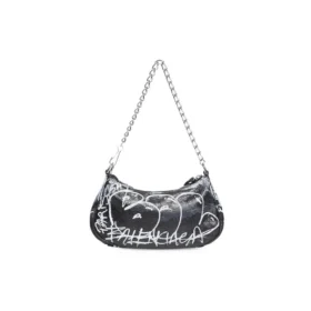 Le Cagole minitas met ketting en graffiti “Black” 695814210G61090