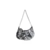 Le Cagole minitas met ketting en graffiti “Black” 695814210G61090