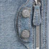 Le Cagole portemonnee van Denim met strass “Blue” 7767692109U4715