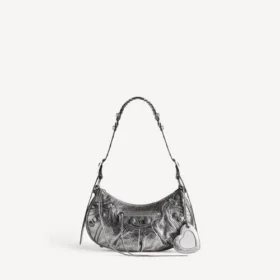 Le Cagole schoudertas voor dames, klein, in zilver