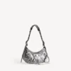Le Cagole schoudertas voor dames, klein, in zilver
