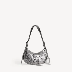 Le Cagole schoudertas voor dames, klein, in zilver