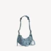 Le Cagole-schoudertas voor dames, XS, in blauw
