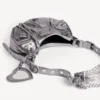 Le Cagole-schoudertas voor dames, XS, in zilver